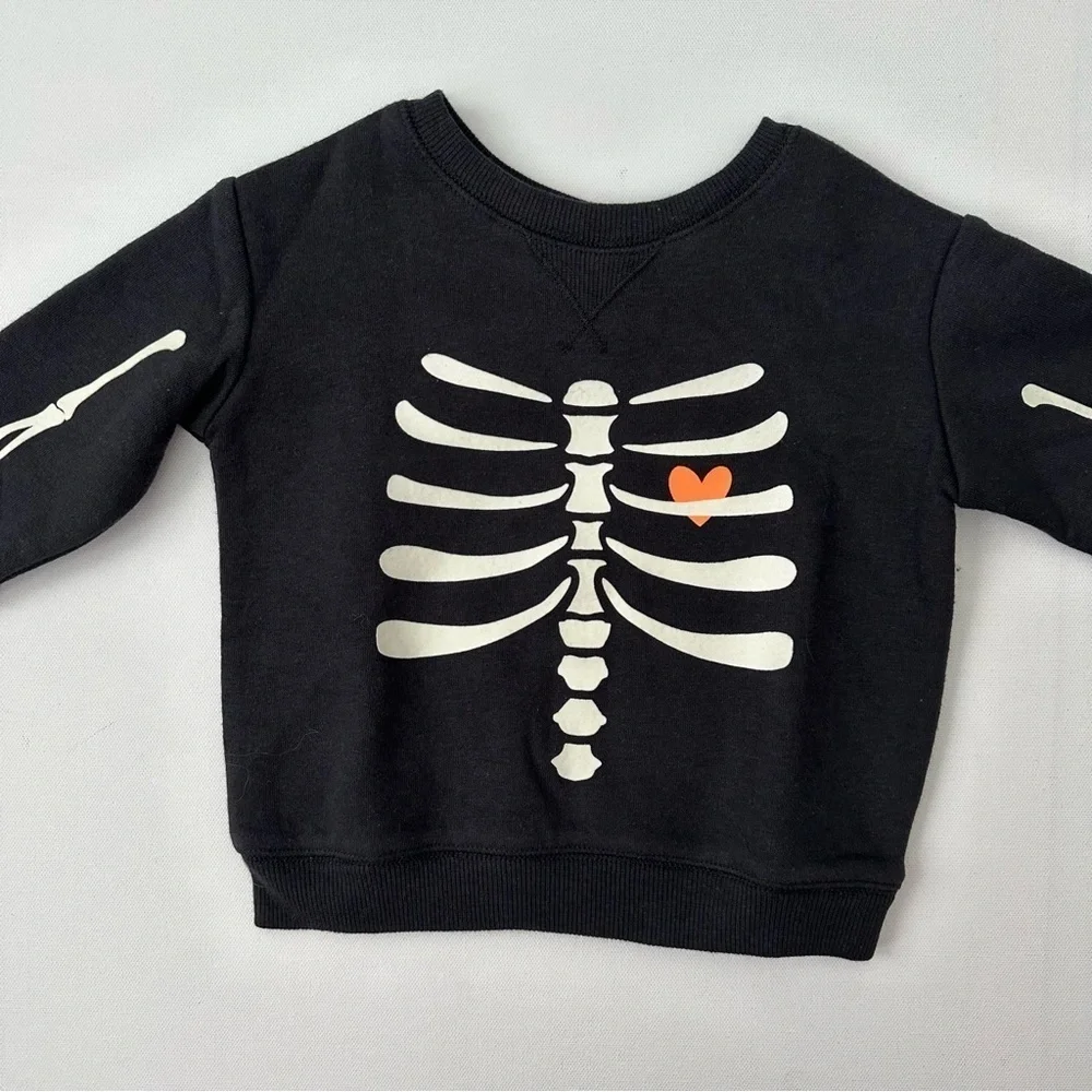 Jumping Beans Halloween Skeleton Sweatsuit Size 6 Months